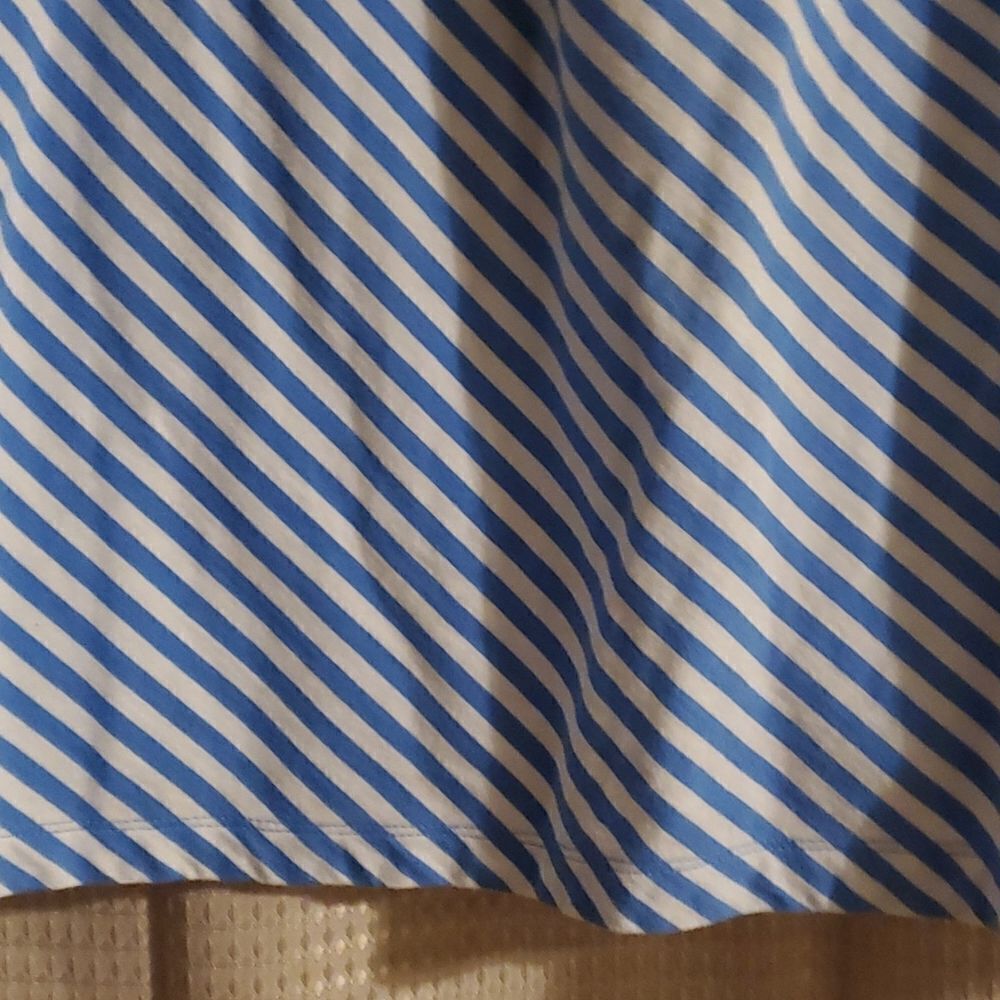 DENIM  &Co.3/4 Sleeve Diagonal stripe Top XL use - Picture 5 of 8